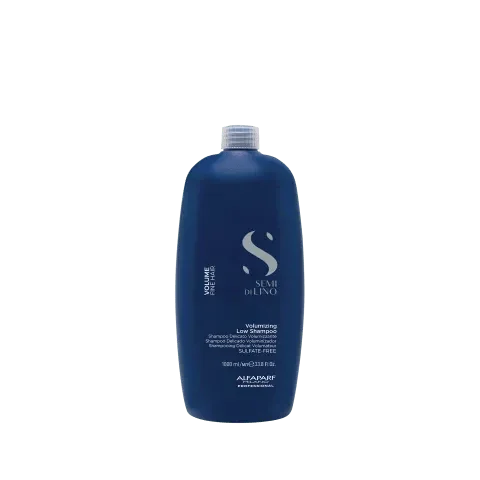 1L bottle of Alfaparf Semi Di Lino Volumizing Low Shampoo with blue packaging