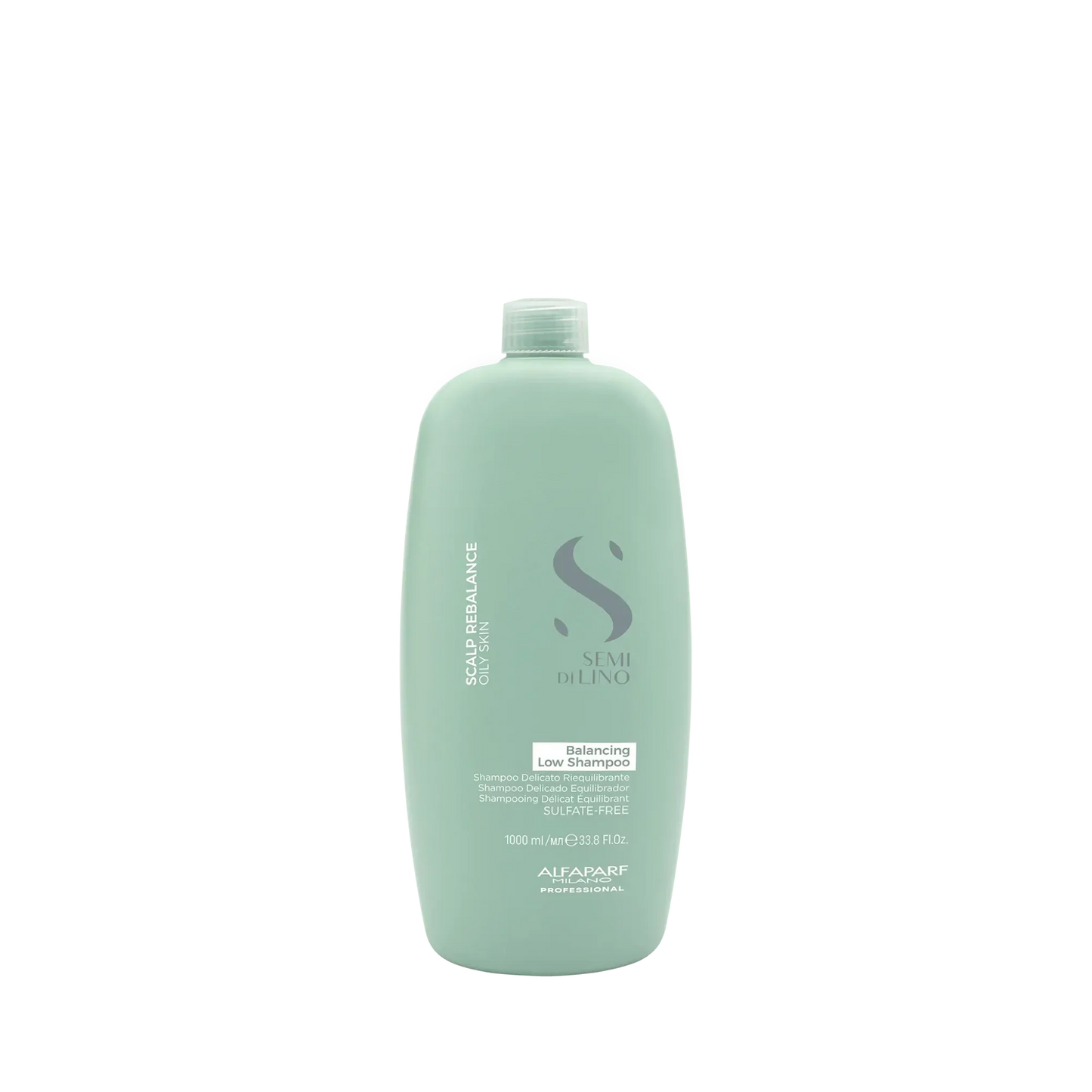 Alfaparf Semi Di Lino scalp rebalance balancing low shampoo 1L green bottle for oily scalp
